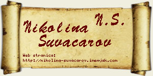 Nikolina Suvačarov vizit kartica